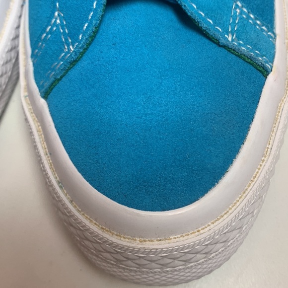 Converse One Star Suede Hawaiian Ocean Blue / Jolly Green Sneakers Kid Size 5.5 - Picture 7 of 12